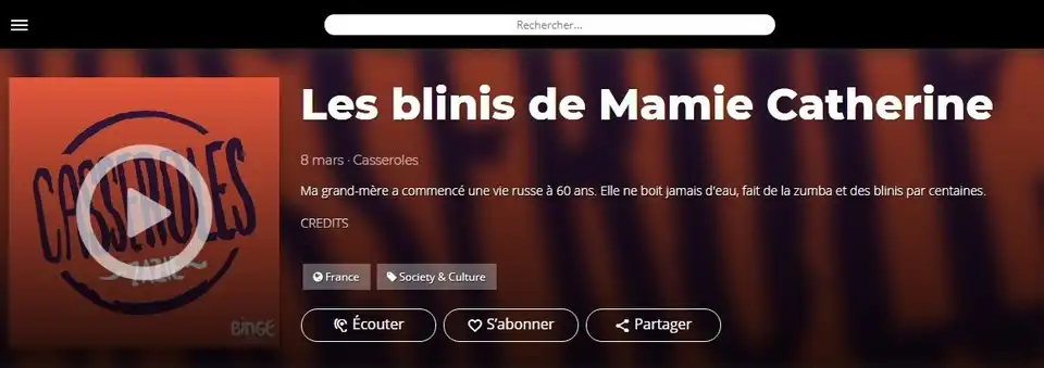 - Des pods.